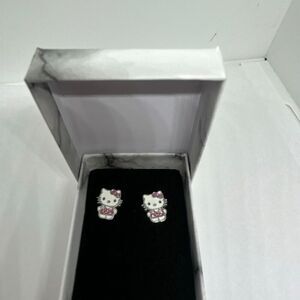 NEW Hello Kitty Stud Earrings Pink Bow | Cute Kawaii